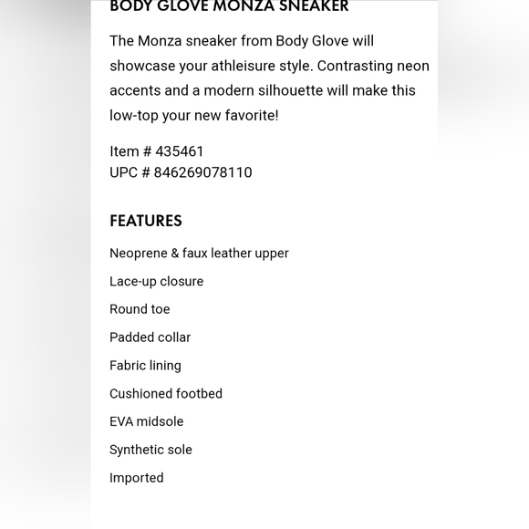 Women's Body Glove Monza Sneaker size 8 - Picture 3 of 10